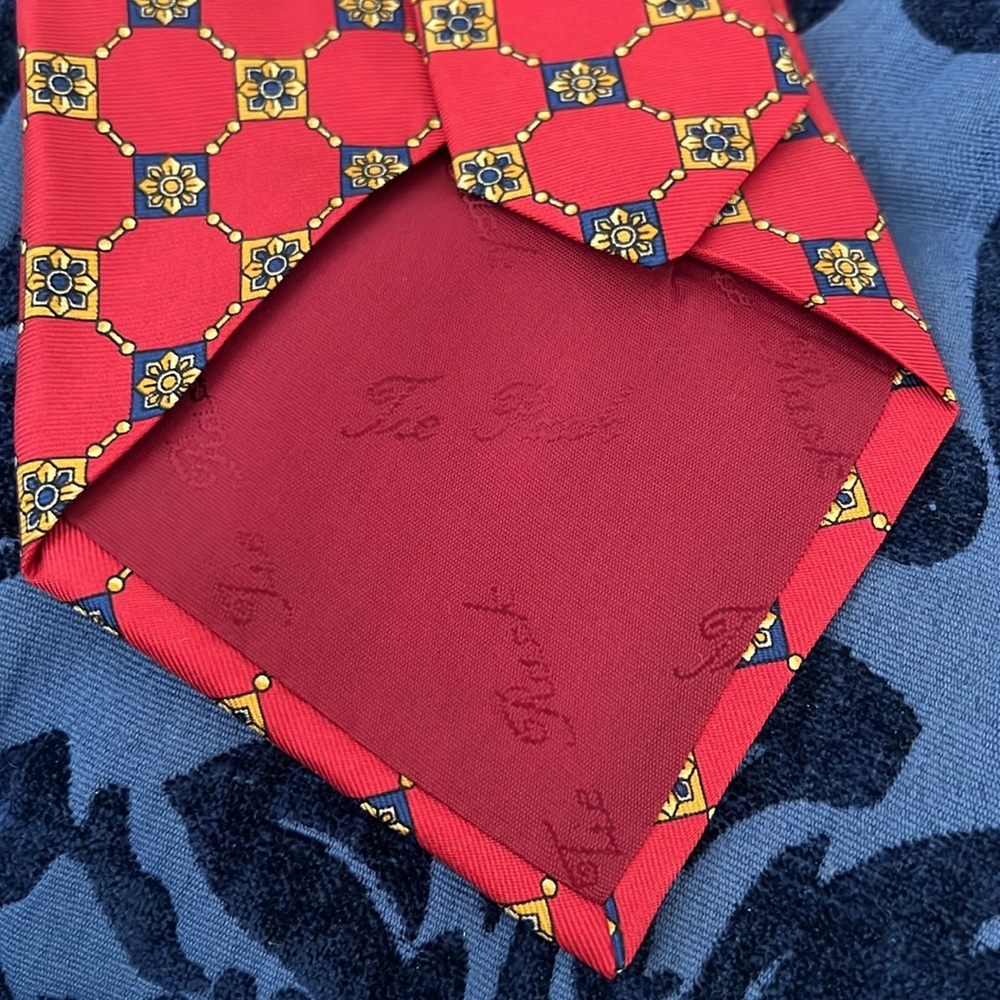 Vintage 1980s Leonardo Strelli Silk Tie- Mint condition - Picture 4 of 4